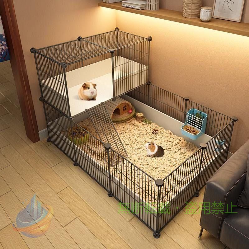 ハムスターケージ-ハムスターエンクロージャー、モルモットケージ小動物ハッチとエクササイズプレイハウスDIYペットベビーサークル、小動物、モルモット、ウ