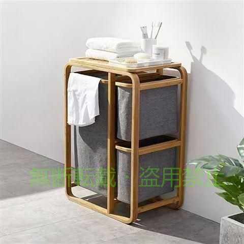 【製品仕様】製品サイズ（約）:行49.5*幅30.5*高さ70.5cm 重量（約）:4.3kg。 【優れた素材】高品質竹素材を採用、軽量ながら丈夫、木材より耐久性が高く、スチール製より温もりのある天然素材です。耐候性を高めるため、ニス塗装を仕上げており、カビに強い、長くお使いいただけます。厳選されたポリエステル生地は水や湿気に強く、長時間使用しても傷みにくいのが特徴です。 【収納便利】3つの収納ポケットで衣類の仕分けがしやすく、清潔で衛生的な収納が可能です。 スライド式の設計なので、衣類を簡単に収納でき、汚れた洗濯物を隠し、プライバシーも守れます。棚は十分な空間を提供しています。浴室のアクセサリーや装飾品を置いています。 【組立簡単・安全】組立に必要な工具が付属しております。複雑な組立ではないので、女性の方でも簡単に工具を使わず短時間で組立ができる設計。 【品質保障】配送一般的には到着するまで7~14日にかかります。お客様ヘの出荷時には、さらに当店にて検品を実施しております。商品の品質には万全を期しておりますが、万一、不良や破損や誤納品などがございましたら、商品