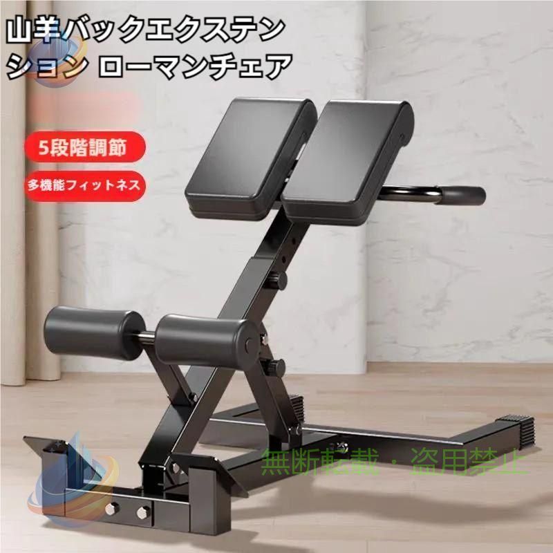 高耐久 ローマンチェア ハイパーエクステンションベンチ 調節可能なバックエクステンション エクササイズ器具 ホームジム 腹部トレーニングエクササイズ用 耐荷