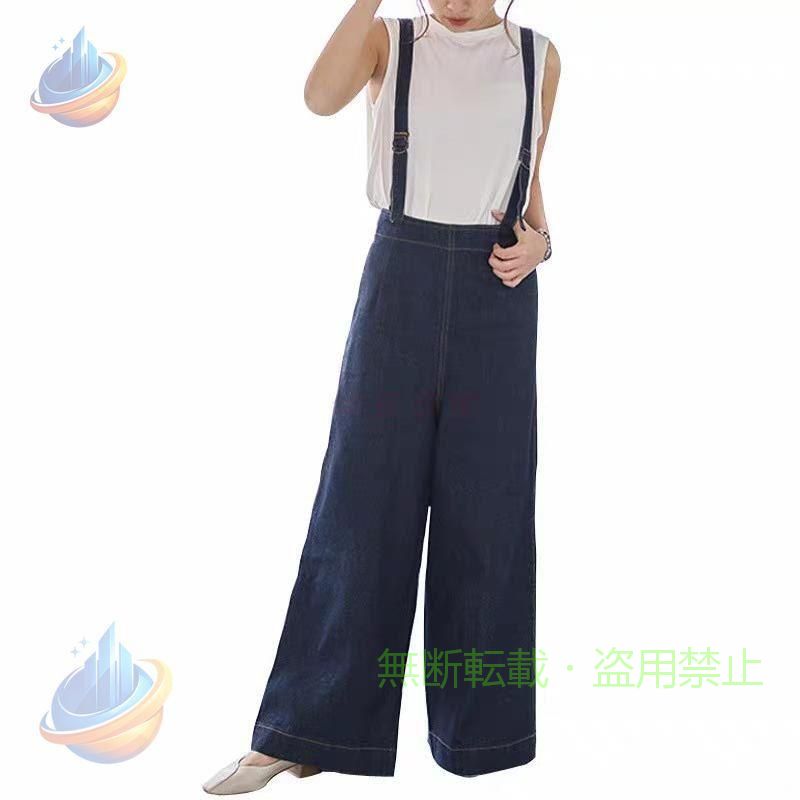 レディース サロペット パンツ コーデ 40代 春秋 黒 デニム…
