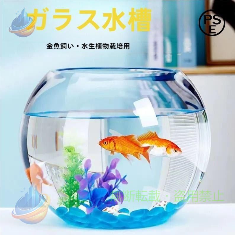 【期間限定5％OFFクーポン】30cm 金魚鉢 ガラス製 透明 丸 鉢 和風 可愛い ミニ水槽 おしゃれ 多機能ゾンチー観葉植物を入れて 万能ガラス容器 大容量 金魚 ベタ メダカ アカヒレなど 砂