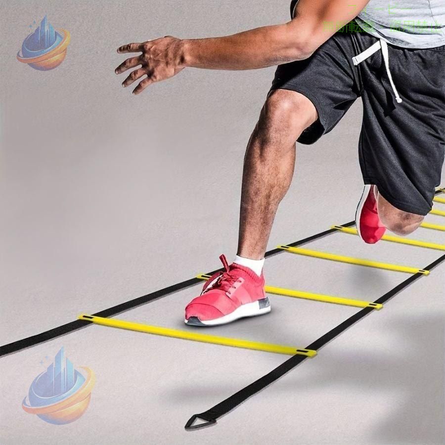 ラダートレーニングラダー固定式6m12枚プレートハードルトレーニングサッカゾンチ...