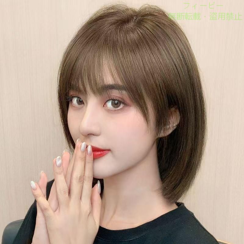 【期間限定500円OFFクーポン】格安 ボブウィッグ 自然な人毛100%フルウィッグ かつ...