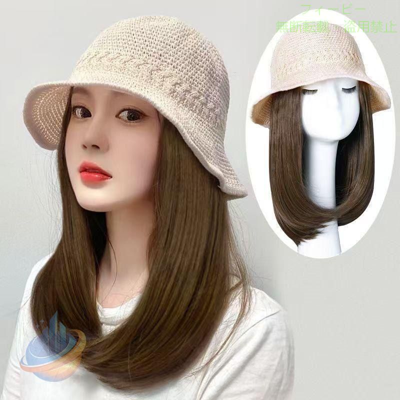【期間限定300円OFFクーポン】帽子 ウィッグ付き かつら ボブ かつら付き 帽子ウィ...