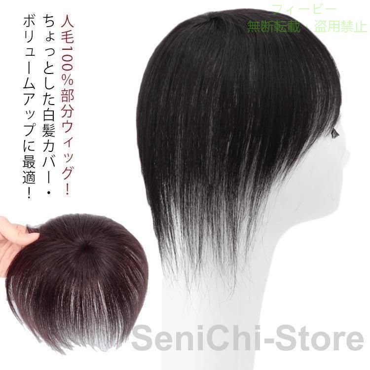 【期間限定5％OFFクーポン】部分ウィッグ 人毛100% 自然 薄毛 脱毛症 白髪隠し 増...