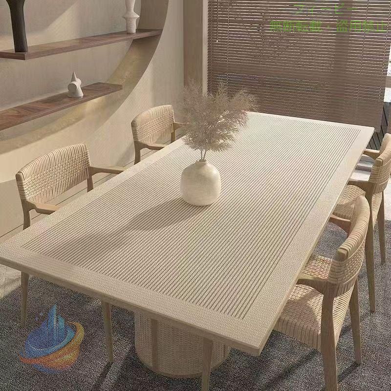 【期間限定500円OFFクーポン】テーブルクロス 撥水 北欧風 ストライプ柄 無地 PU生地 滑り止めゾンチー食卓デスクマット オーダーサイズ ダイニングテーブルマット 撥油 耐熱 汚れ防止