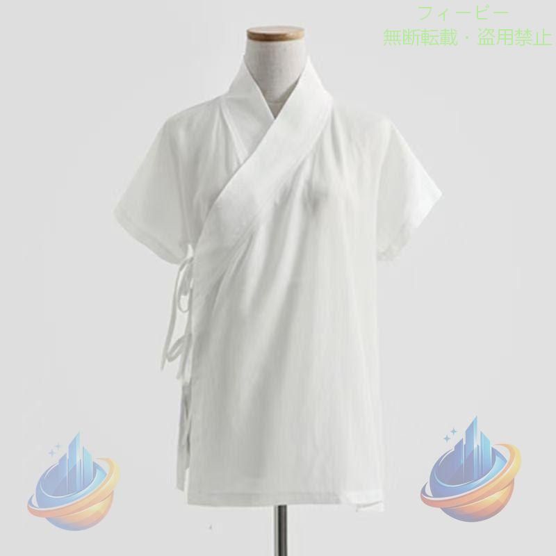 Rakuten - 半襦袢 着物用 浴衣用 インナー Tシャツ レディース 肌襦袢 半袖 衿付きゾンチー 襟付き 着物 和装 下着 肌着 Vネック 夏用 春用 簡単 初心者 速乾 おしゃれ