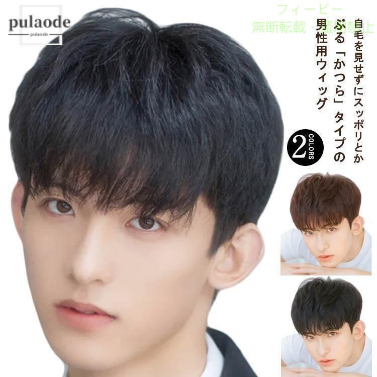 【期間限定300円OFFクーポン】人毛 メンズウィッグ 自然 メンズウイッグ 用ウィッ...