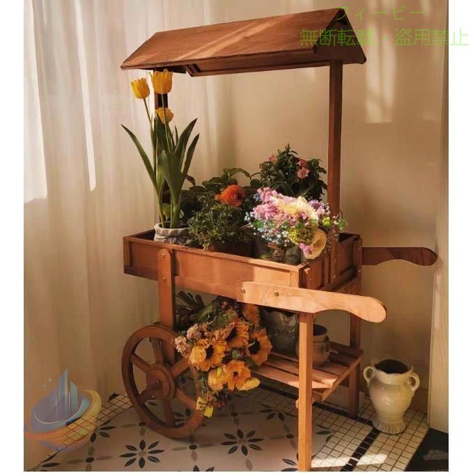 素材：木材 サイズ:121*56*36.5cm 特徴： ●屋台デザイン ●押し車設計 ●大容量 モニターと実際の商品色が異なる場合がございます。在庫数の更新は随時行っておりますが品切れになってしまうこともございます。その場合はご連絡致します。