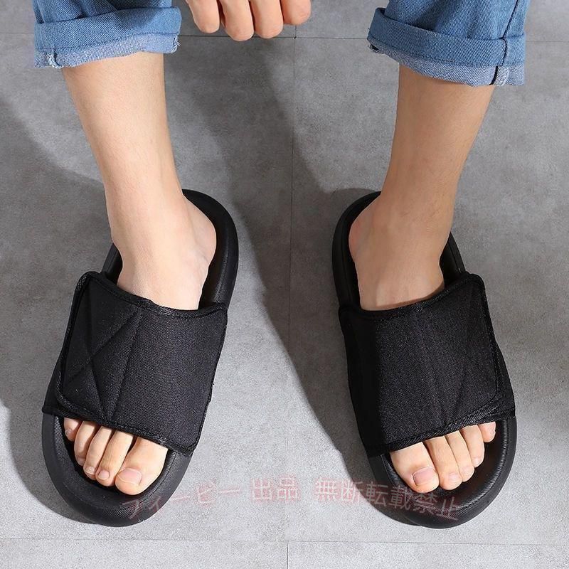 フィービーの【期間限定5％OFFクーポン】サンダル メンズ 介護靴 介護シューズ マジックテープ コンフォートサンダルゾンチー疲れにくい スリッパ つま先なし 大きいサイズ 軽量 歩きやすい 蒸れな｜アングル3