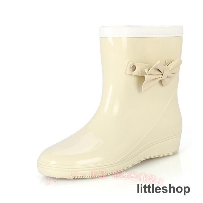 【期間限定5％OFFクーポン】長靴 キッズ 雨靴 サイドリボン レインブーツ かわいい...