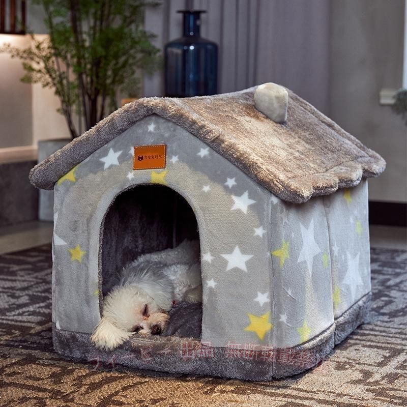 フィービーの【期間限定5％OFFクーポン】猫ハウス 猫用ベッド ペットベッド 犬 猫 冬 犬小屋 可愛い 柔らか 水洗えゾンチー 滑り止め ドーム型猫ハウス 多機能 保温 防寒 ペット用品 洗える 屋内 寝具｜アングル3