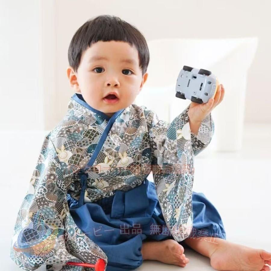 【期間限定5％OFFクーポン】ベビー 袴 袴ロンパース セパレート 女の子 男の子 春 夏 秋 冬 100日祝い綿ゾンチー撮影 ロンパース 初節句 ベビー服 70 80 90 体型カバー 着痩せ ゆったり