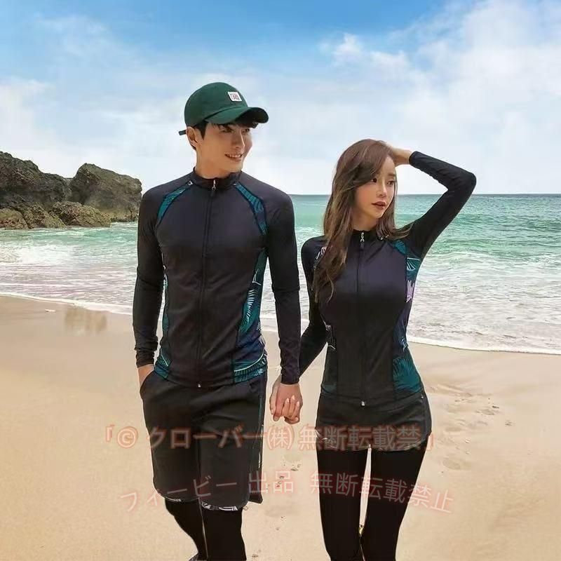 親子水着　カップル水着　男女　恋人　ショートパンツ　セット　セパレート水着　スイムウェア 海 プールお揃い　ペア水着 商品詳細 参照サイズ：(単位cm）（伸縮性あります） 女子M　　　身長155-160/体重45-54kg 女子L　　　身長160-165/体重52-62kg 女子XL　　　身長165-170/体重60-67kg 女子2XL　　身長170-175/体重65-72kg 男子L　　　身長165-170/体重50-60kg 男子XL　　身長170-175/体重60-67kg 男子2XL　　身長175-180/体重67-75kg 男子3XL　　身長180-185/体重75-85kg 2-4cmの誤差はご容赦下さいませ。（個人差もございます） カラー：写真通り 素材：ナイロン、ポリエステル、その他 セット内容：レディース5点セットORメンズ3点セット ウエスト：ウエスト調節可（紐付きORゴムタイプ） 注意：水着本体は伸ばせば伸びる物ですので、多少サイズ差が違和感なし着用できます。 モニターの発色の具合によって実際のものと色が異なる場合がございますので