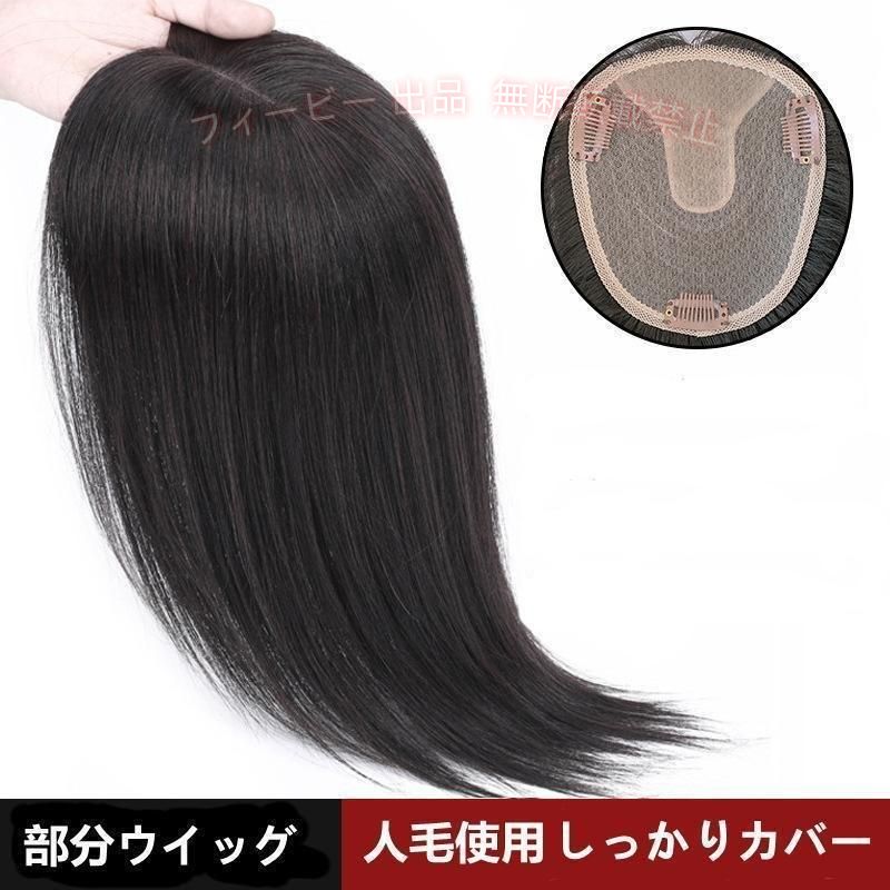 【期間限定300円OFFクーポン】部分ウィッグ ウィッグ ヘアピース 人毛 リアル皮膚 ...