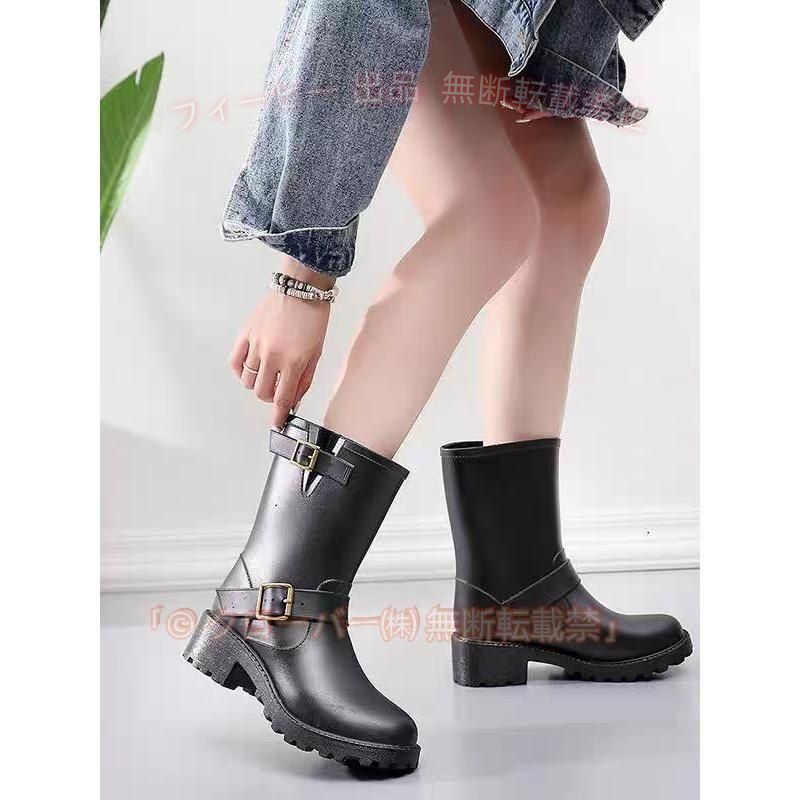 【期間限定5％OFFクーポン】レイン レインシューズ レディース ショート 完全防水 ...