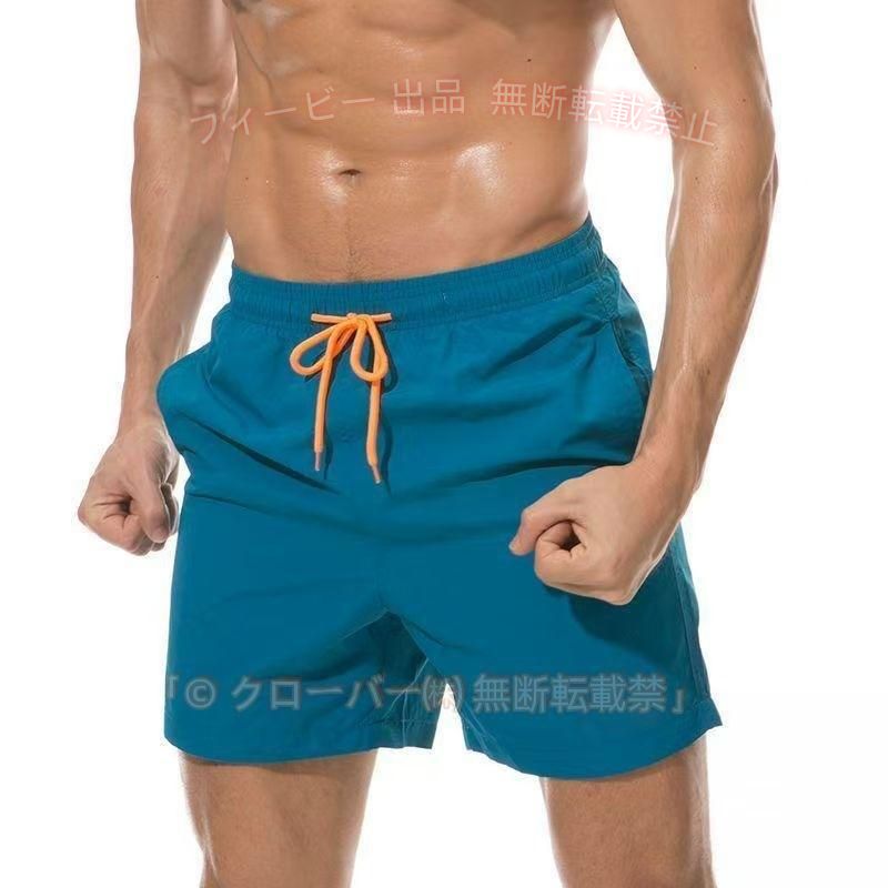 サーフパンツ 水着 メンズ 海パン サーフショーツ 短パン 16色展開で選べる豊富なカラーバリエーション 海やプールなどの水遊びからタウンユースまでOK 速乾性に優れた素材を使用することで不快感なくご使用頂けます。 【素材】：ポリエステル ※生産の関係により写真と色、柄が若干異なる場合があります。 ※商品は縫製上の細かいほつれ、インク飛び、織りむら、汚れ、新品臭いがある場合がございますので、気になるお客様はご購入をお控え下さい。 サイズは、実寸を測っているため多少の誤差はございます。実商品とPC画面では、多少見た目の色に違いがございます。