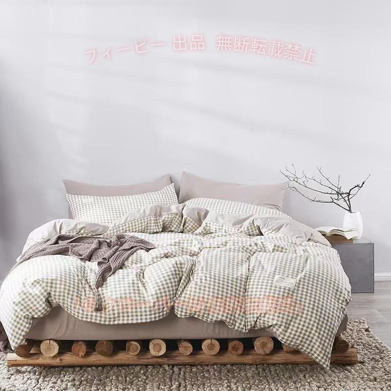 Type1 フラットシーツタイプ： 【S】 1点布団カバー150x200cm 1点フラットシーツ 180x230cm 2点ピロケース48x74cm 【SD】1点布団カバー180x220cm　1点フラットシー235x245cm　　2点ピロケース48x74cm 【D】 1点布団カバー200x230cm 　　1点フラットシーツ240x245cm 　　2点ピロケース48x74cm Type2 ボックスシーツタイプ： 【S】布団カバー150x200cm　 ボックスシーツ120x200 ピロケース48x74cmX2 【SD】布団カバー200x230cm　ボックスシーツ150x200 ピロケース48x74cmX2 【D】布団カバー200x230cm　　ボックスシーツ180x200 ピロケース48x74cmX2 【洗濯が便利】お手入れ簡単、家庭用の洗濯機で丸洗いできますので、いつでも清潔に使用していけます。速乾性に優れ、乾きが早いからお洗濯も楽々になります！洗い替え用、来客用としては最高です。 【注意】写真はイメージ図で