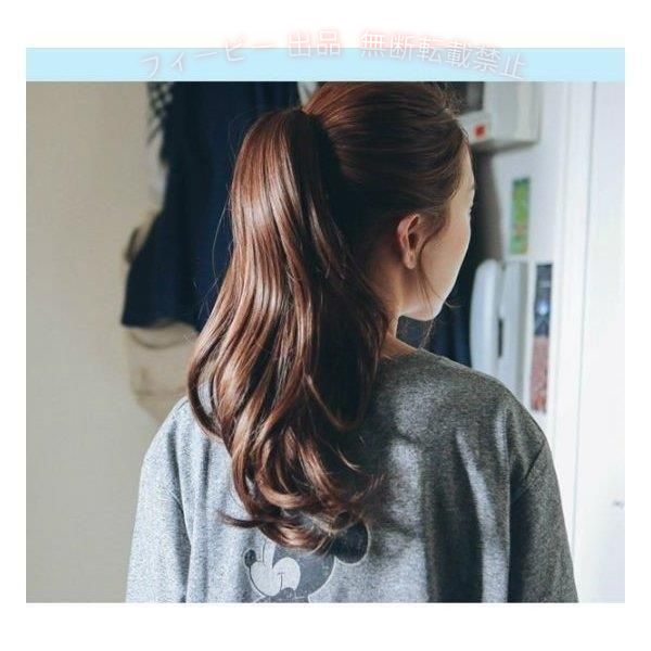 【期間限定5％OFFクーポン】クリップ式ポニーテール ウィッグ 簡単 つけ毛 長さ40c...