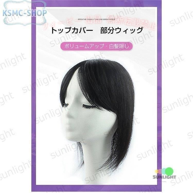 【期間限定300円OFFクーポン】部分ウィッグ 人毛 総手植え 自然 薄毛 脱毛症 白髪...