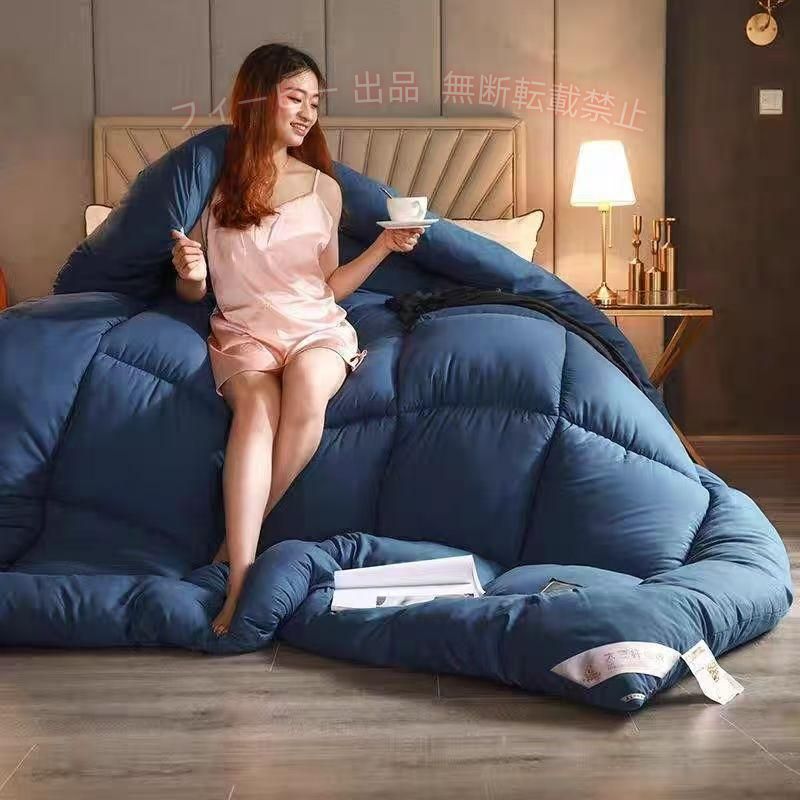 【掛け布団単独販売】150*200cm 180*220cm 200*230cm 220*240cm (夏の使用をお勧めします)；150*200cm1.5kg 180*220cm2kg 200*230cm2.5kg 220*240cm3kg 150*200cm2kg 180*220cm3kg 200*230cm3kg (春秋の使用をお勧めします)；150*200cm3kg 180*220cm4kg 200*230cm4kg 220*240cm4kg 150*200cm4kg 180*220cm5kg 200*230cm5kg 220*240cm5kg 150*200cm5kg (冬の使用をお勧めします)； 無類の静寂と柔らかさ あなたが持っている他の布団より柔らかいです,あなたを幸せな眠りに浸らせます。 【柔らかな肌触り】柔らかくて肌にやさしい、素肌に触れてもやわらかく心地いいです,暖かい空気が逃げにくく保温性が向上。縮みが少なく、お洗濯に強いほか、抗菌・消臭効果も発揮します。 【洗える掛け布団】 このキルトは洗濯ができ、家で洗うことができ、保管