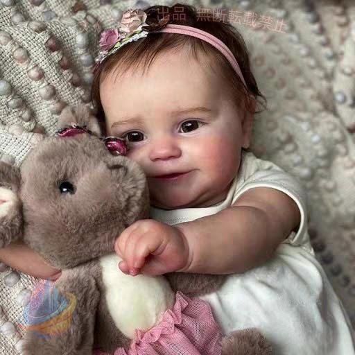 リボーンドール 19インチ48cm 新しい生まれ変わった女の子の人形、 やわらかい布ボディ 手作りのリアルな人形、 本物の赤ちゃんのように、 高齢者と 子供のギフ