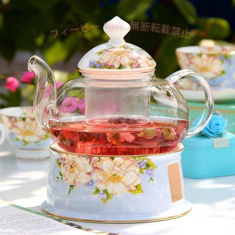 【期間限定500円OFFクーポン】カップソーサー 急須 10個セットセット ティー コーヒーカップセット紅茶ゾンチー セット ヨーロッパ風 エレガント 花柄 高台付 おしゃれ 便利グッズ 実用的