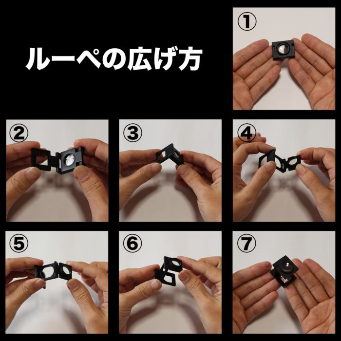 【送料無料】【ポイント5倍】折りたたみ式コンパクトスタンドルーペリネンテスター倍率20倍シンプルおしゃれ折りたたみ式2枚レンズ持ち歩き用スタンド式縞見ルーペ超軽量ミニ拡大鏡繊維の糸目の測定編み物縫い物/リネンテスターF