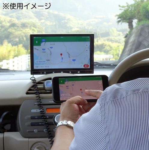 動画、TV　地図アプリ、インターネット　スマートフォン の画面を9インチの大画面に映せる！ 車載用 Wi-Fi ミラーリング 9インチモニター 3