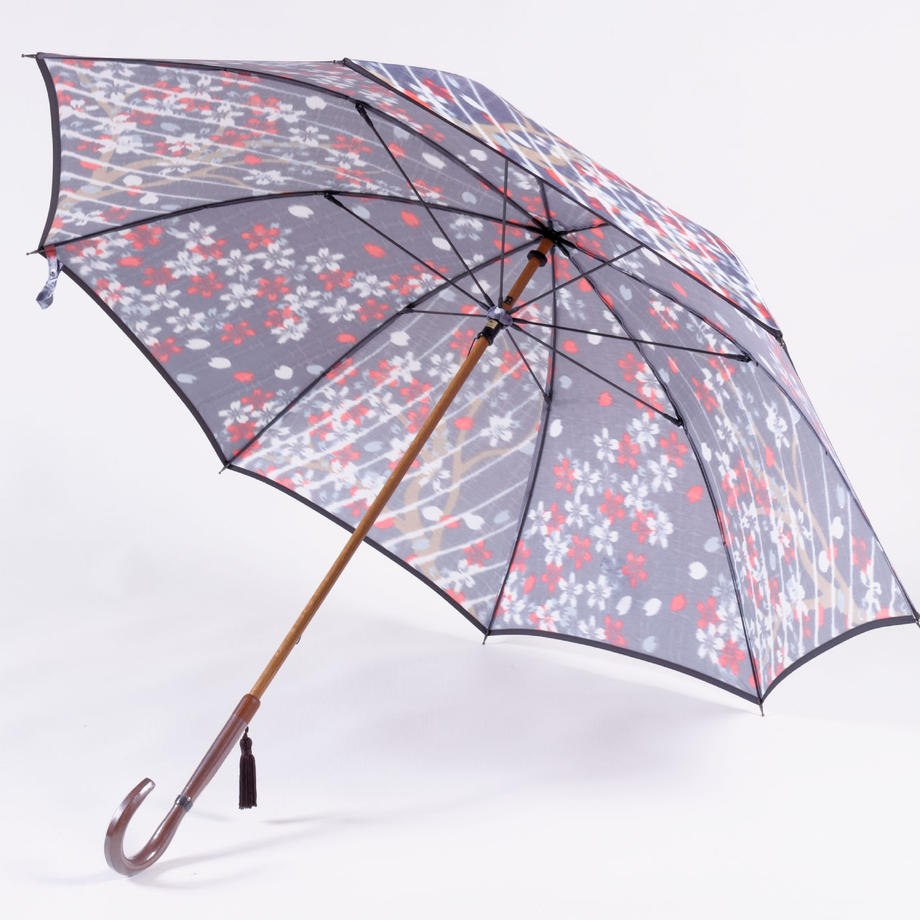 ＼割引クーポン配布／雨長傘 8間 桜 紫 1本 郡内織物 ふじやま織 舟久保織物 西桂 ハタオリマチ 富士吉田 山梨 富士山 土産 伝統工芸 ご当地商品 お歳暮 お中元 母の日 ギフト プレゼント 贈り物 贈答 誕生日 日傘 大型 ワイド 防水 おしゃれ 柄もの おりもの 特注品