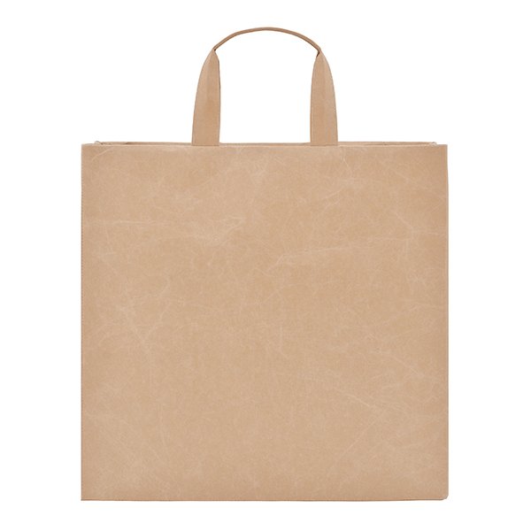 送料無料＼割引クーポン配布／SIWA 紙和 バッグ スクエア M ブラウン メンズ レディース兼用 防水 強化和紙 大直 おしゃれ 山梨 富士山 お土産 お歳暮 お中元 母の日 ギフト プレゼント 誕プレ 市川三郷 西島和紙 和紙 和紙の里 伝統工芸 工芸品 お祝い かばん