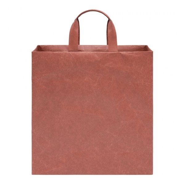 送料無料＼割引クーポン配布／SIWA 紙和 バッグ スクエア M テラコッタ メンズ レディース兼用 防水 強化和紙 大直 おしゃれ 山梨 富士山 お土産 お歳暮 お中元 母の日 ギフト プレゼント 誕プレ 市川三郷 西島和紙 和紙 和紙の里 伝統工芸 工芸品 お祝い かばん