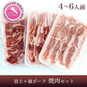 送料無料 \割引クーポン配布/富士ヶ嶺ポーク 焼肉セット 約6人前 抗生物質不使用 国産豚肉 クール便 岩野精肉店 焼しゃぶ 冷しゃぶ 銘柄豚 ブランド肉 三元...
