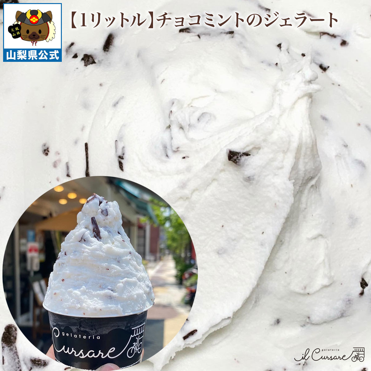 ＼割引クーポン配布／ チョコミント ジェラート 1000ml 1L 1パック 大容量 お買い得 業務用サイズ 非加熱 お取り寄せ チョコミン党 山梨 富士山 食べ比べ シェフ監修 フレッシュ 生ジェラート お土産 夏 冬アイス イルクルソーレ 国産 イタリアン 絶品 至高
