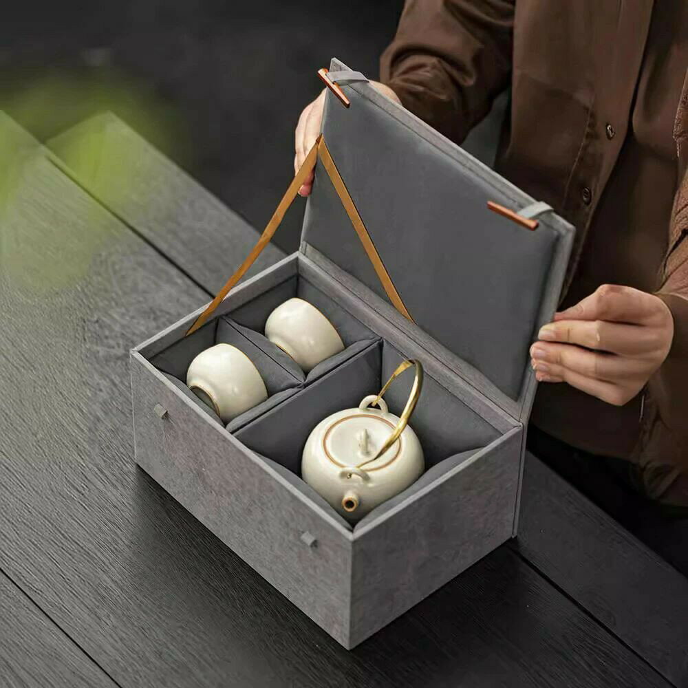 急須セット 2客 バッグ付き ティーセット 茶具セット 湯呑みセット 陶磁茶具 功夫茶 エレガント おしゃ..