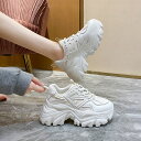 【楽天ス一パ-SALE】スニーカー 厚底 軽量 靴 レディース 厚底スニーカー 8CM 厚底シューズ 春夏 スニーカー フラットシューズ カジュアル 百掛け