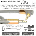 【互換品】SONY/ソニー対応 ステレオミニプラグ 3.5mm AUXオーディオケーブル 0.5m 直型-L型 Part.13　送料無料【メール便の場合】 2