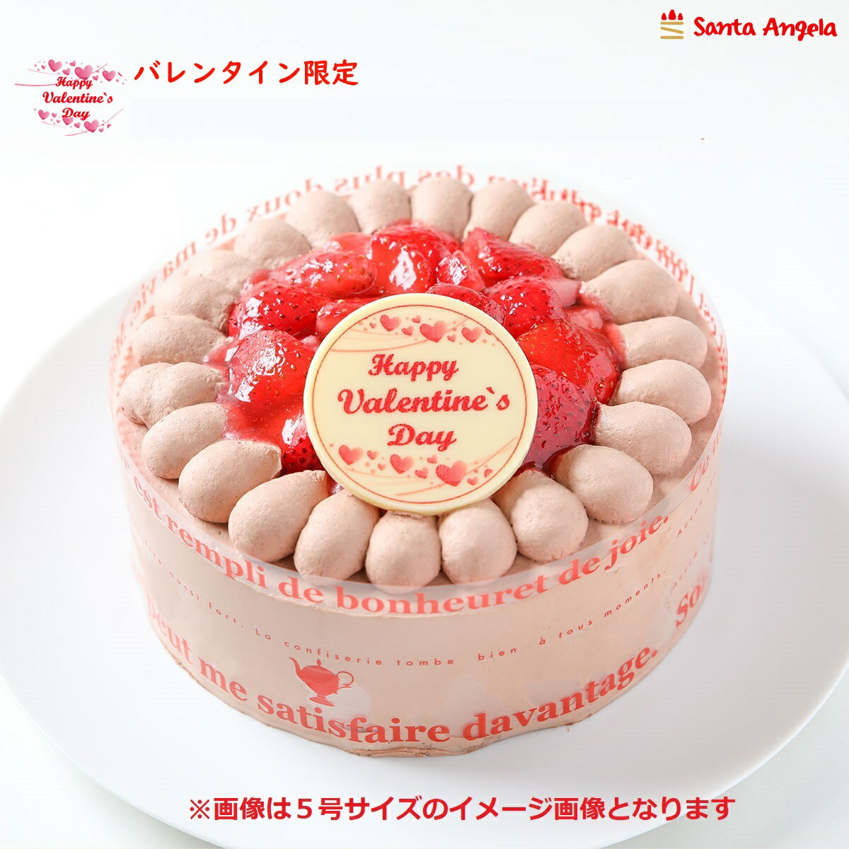 バレンタイン チョコ生クリームケーキ 苺チョコデコレーションケーキ プレート チョコスイーツギフト お祝いチョコケーキ チョコレートケーキ 記念日 ご褒美 チョコケーキ プレゼント 2025 バレンタインチョコプレート付きのサムネイル