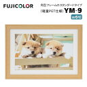 【ポイント10倍 12/27 16:00～】FUJICOLOR［フジカラー］木製額縁 YM-9 ワイド6切 木地　（縁 木地 木目 ナチュラル ワイド6切 PET板）