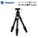 【ポイント10倍 3/29 18:00～】Fotopro［フォトプロ］P-2 mini カーボン卓上三脚　（自由雲台 3段 ローアングル 軽量…