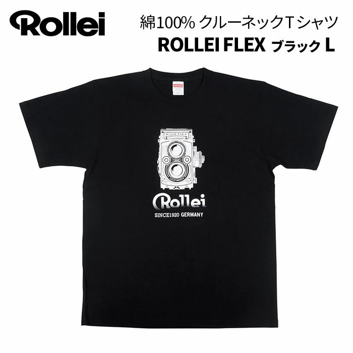 【ポイント10倍】Rollei Tシャツ ROLLEIFLEX ブラック L