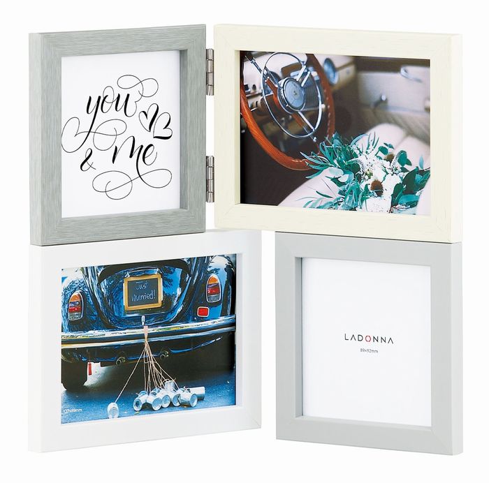 4窓 フォトフレーム ( L判 2枚 ミニサイズ 2枚 ) SF11-40 パーテーション ラドンナ ブライダル 上品 大..