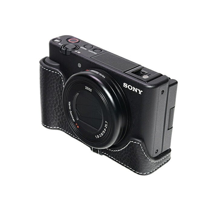 カメラケース TP Original SONY ソニー VLOGCAM ZV-1 用 ボディーハーフケース ブラック 本革 ハンドメイド 正規輸入品