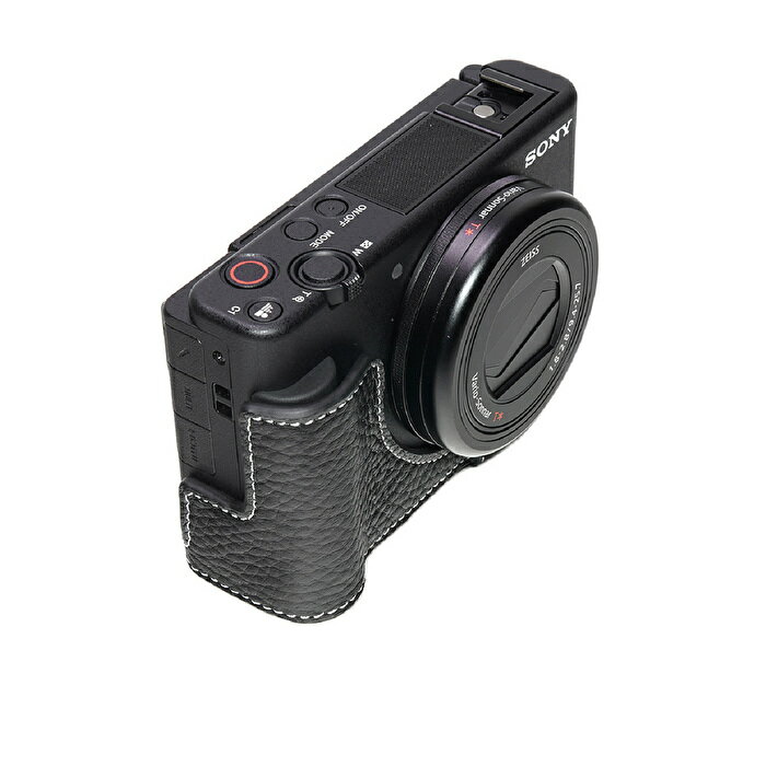 カメラケース TP Original SONY ソニー VLOGCAM ZV-1 用 ボディーハーフケース ブラック 本革 ハンドメイド 正規輸入品
