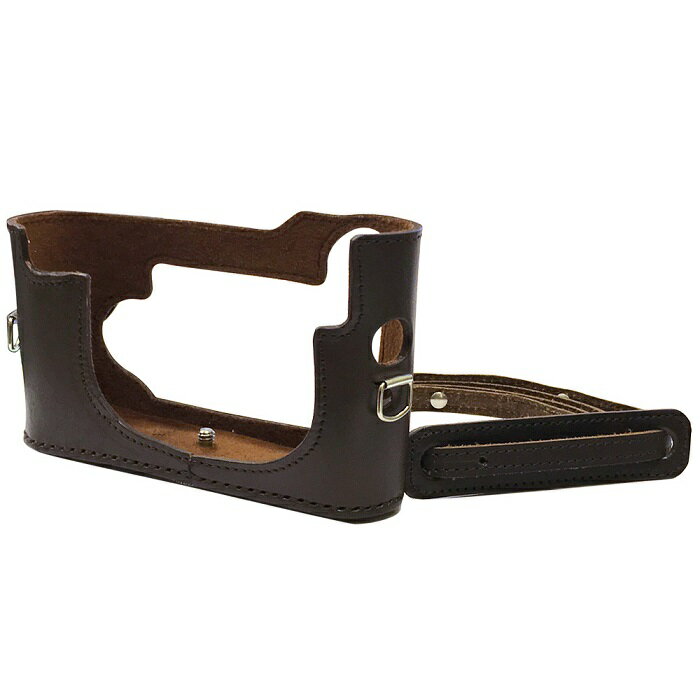 【楽天スーパーセール限定 ★ポイント10倍★ 限定クーポンあり】カメラ.ヒラノ Leica ライカ M9 用 ハンドメイド 本革 カメラケース (ストラップ付属) Brown ブラウン