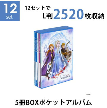 【送料無料】【まとめ買いセット】ナカバヤシ 5冊BOXポケットアルバム×12個セット ディズニー アナと雪の女王2 L判3段 2520枚収納 写真整理 キャラクター台紙