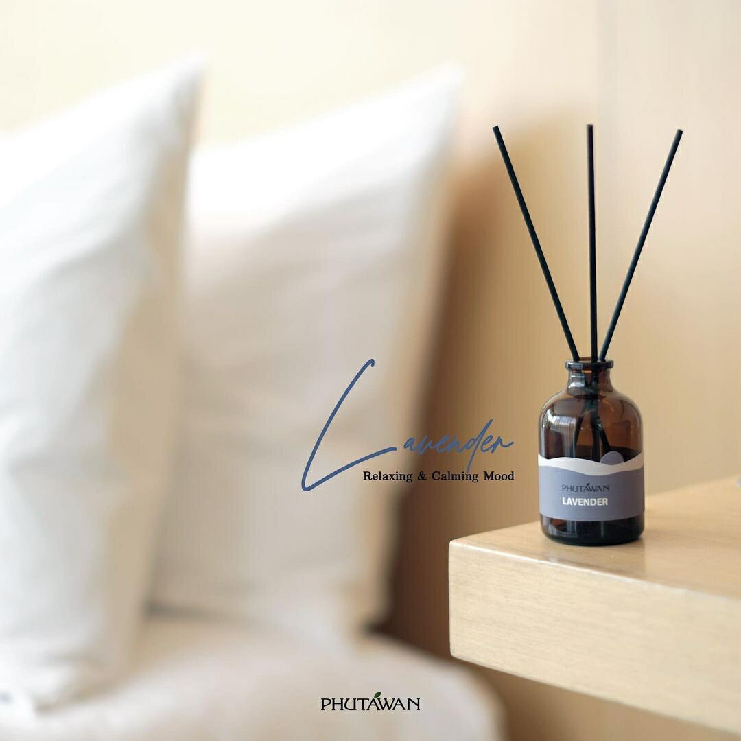 【PHUTAWAN公式】 プタワン ラベンダー リードディフューザー 50ml/ 正規品 ルームフレグランス アロマ ナチュラル いい香り フローラル リラックス やさしい香り くつろぎの空間 引越し祝い 新生活 インテリア ギフト プレゼント 贈り物 人気 タイコスメ 2