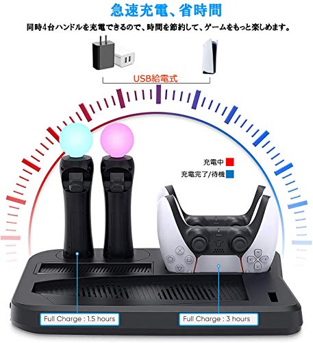 【楽天市場】\P10倍確定★6日限定！／ PS5 PSVR 用 縦置き スタンド コントローラー + PlayStation move 充電器