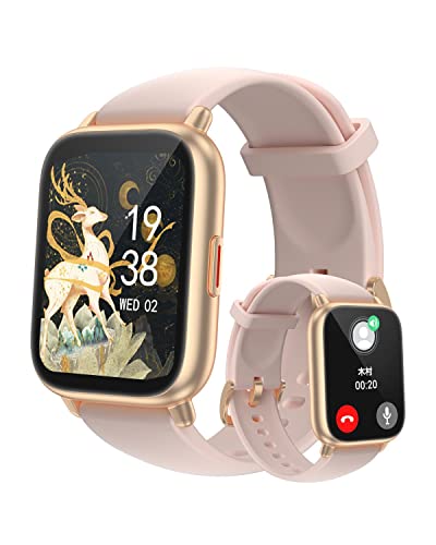 RUIMEN スマートウォッチ 通話機能付き レディース Smart Watch iPhone アンドロイド対応 女性生理周期管理 歩数計 腕時計 着信通知