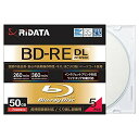 ★勝ったら倍★28日限定★ ライテック製 RiDATA 片面2層 50GB 長時間録画対応 ブルーレイディスク BD-RE スリムケース　5枚パック　BD-RE260PW 2X.5P SC A